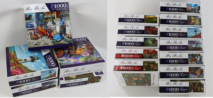 Hot Sale Custom 1000 Pieces Paper Jigsaw Puzzles for Kids and Adult